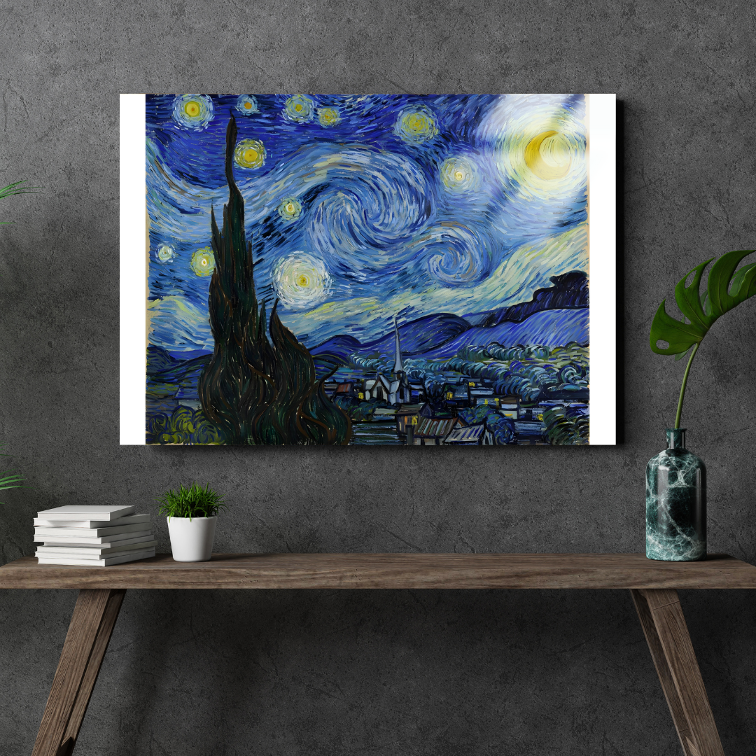 Yıldızlı Gece (The Starry Night) - Vincent van Gogh - Metal Poster & Tablo