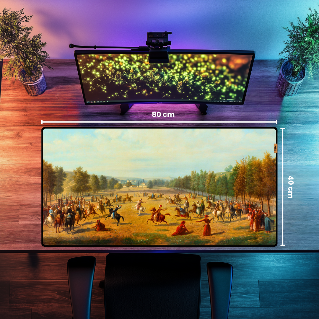 Kağıthane’de Cirit Oyunu (A Jereed Game in Kağıthane) - Luigi Acquarone - Mouse Pad & Masa Matı
