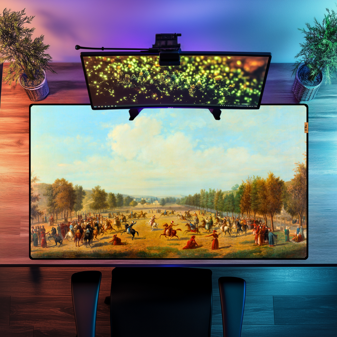 Kağıthane’de Cirit Oyunu (A Jereed Game in Kağıthane) - Luigi Acquarone - Mouse Pad & Masa Matı