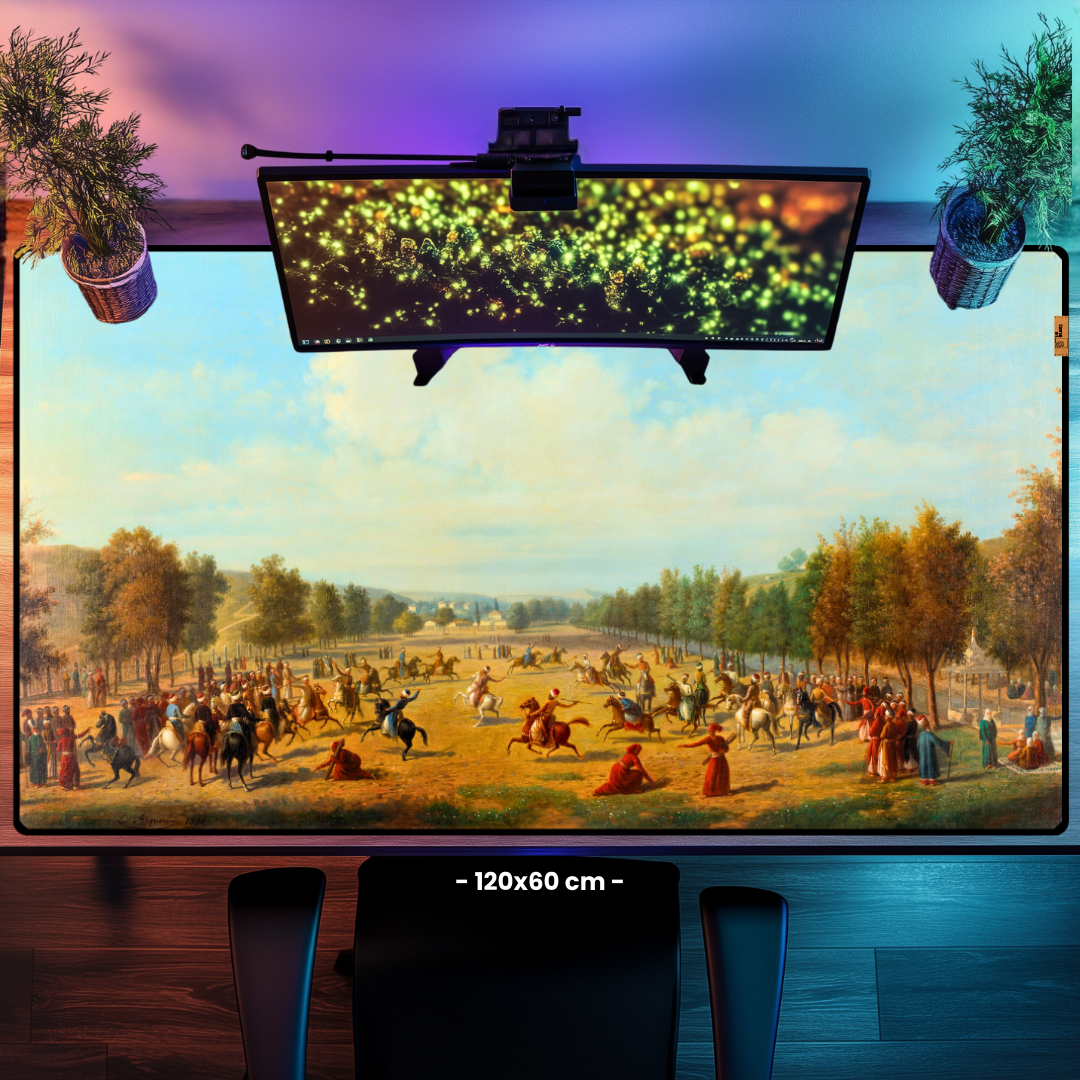 Kağıthane’de Cirit Oyunu (A Jereed Game in Kağıthane) - Luigi Acquarone - Mouse Pad & Masa Matı