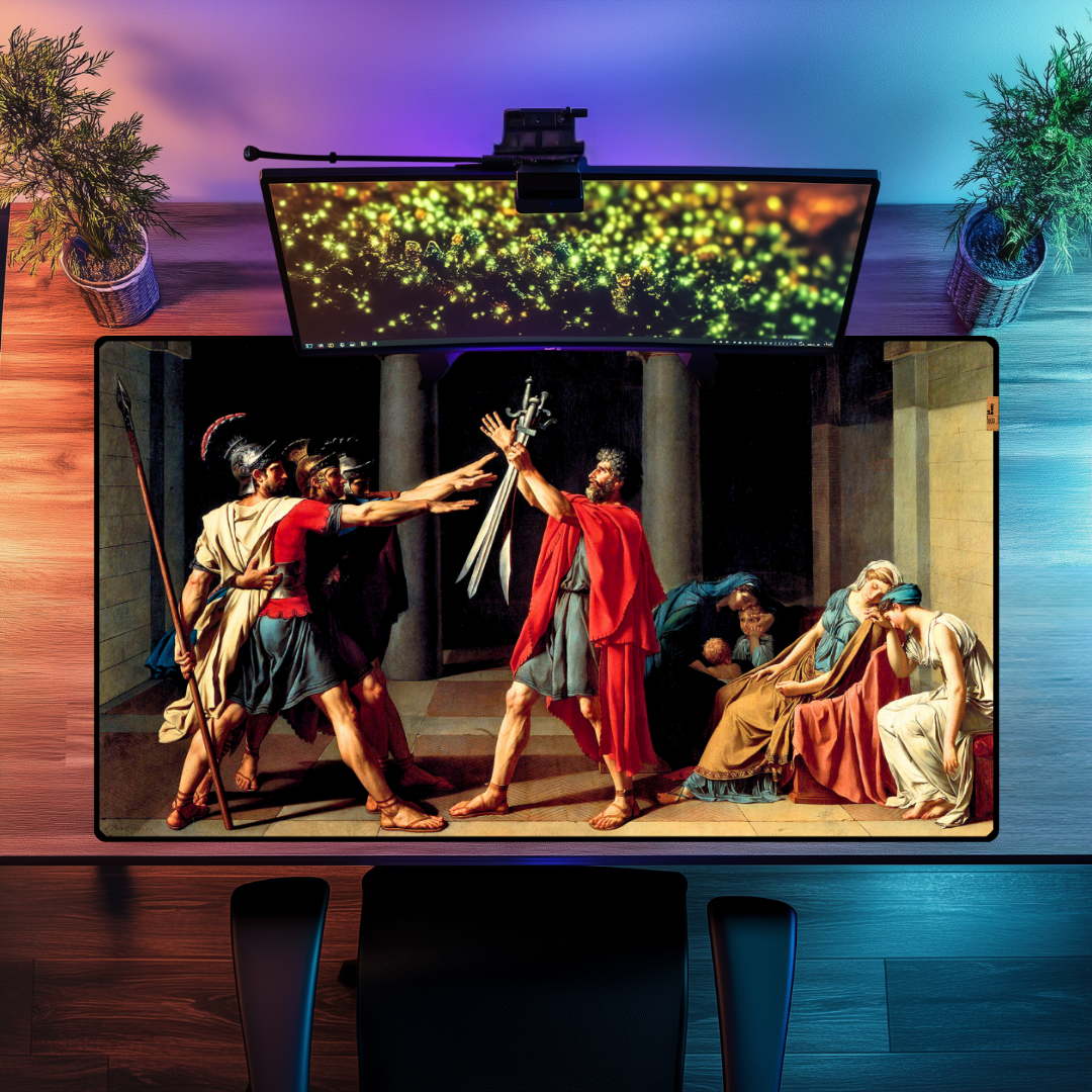 Horas Kardeşlerin Yemini (The Oath of the Horatii) - Jacques-Louis David - Mosuse Pad & Masa Matı