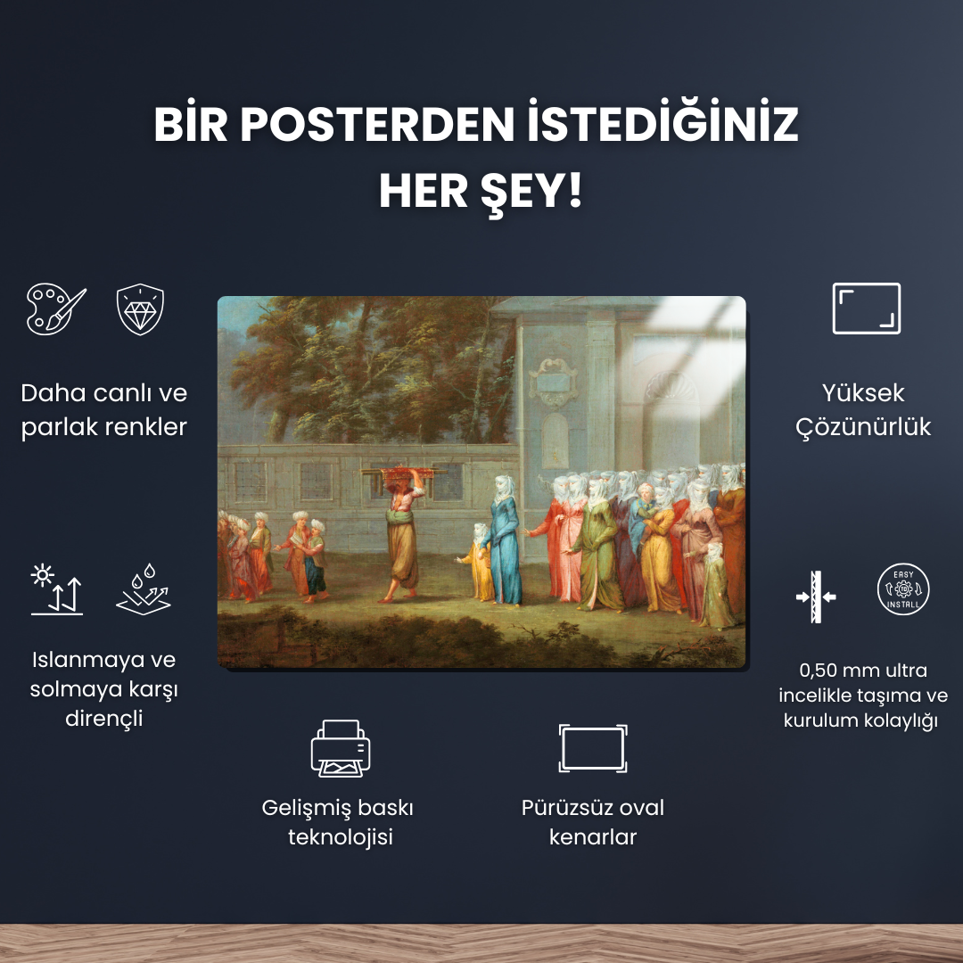 Okulun İlk Günü (The First Day of School) - Jean Baptiste Vanmour - Metal Poster & Tablo
