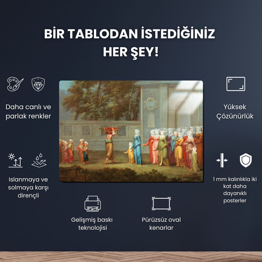 Okulun İlk Günü (The First Day of School) - Jean Baptiste Vanmour - Metal Poster & Tablo