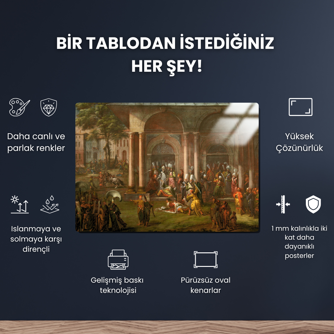Patrona Halil ve Asi Yoldaşlarının Öldürülmesi  (The Murder of Patrona Halil and his Fellow Rebels) - Jean Baptiste Vanmour - Metal Poster & Tablo