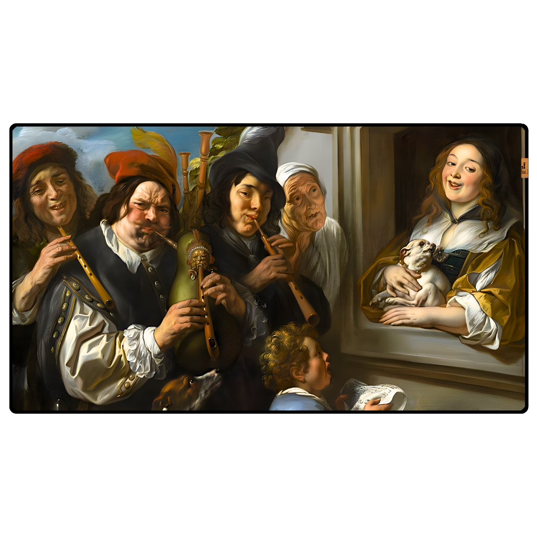 Ambulant Müzisyenleri ya da Serenat (Ambulant Musicians or the Serenade) - Jacob Jordaens - Mouse Pad & Masa Matı