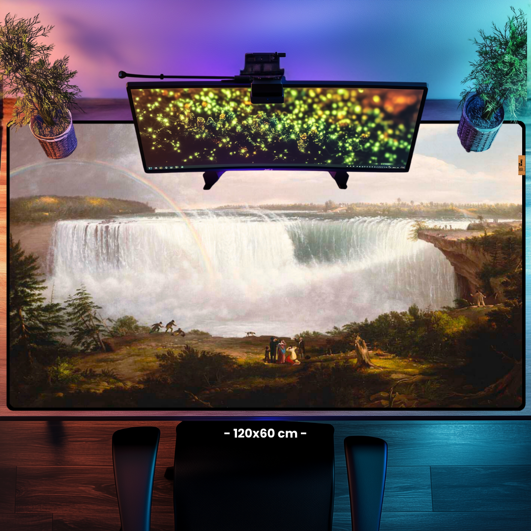 Büyük At Nalı Şelalesi, Niagara (The Great Horseshoe Fall Niagara) - Alvan Fischer - Mouse Pad & Masa Matı