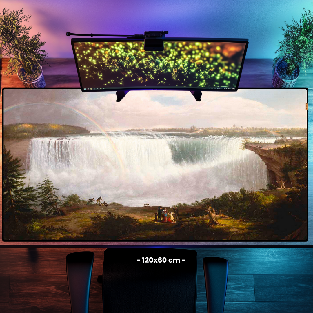 Büyük At Nalı Şelalesi, Niagara (The Great Horseshoe Fall Niagara) - Alvan Fischer - Mouse Pad & Masa Matı