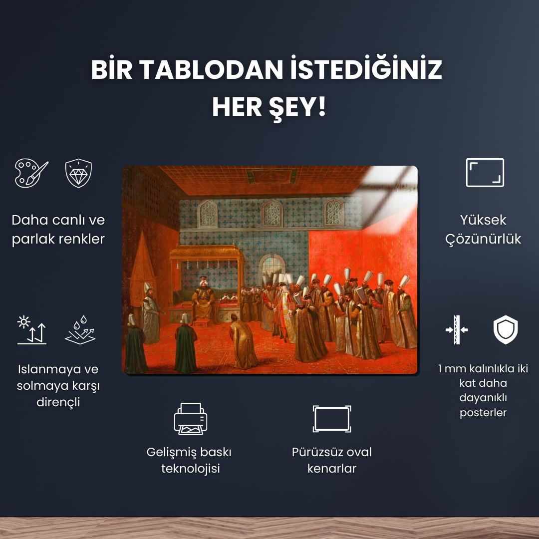Boğaz'da Düğün Alayı (Wedding procession on the Bosphorus) - Jean Baptiste Vanmour - Metal Poster & Tablo