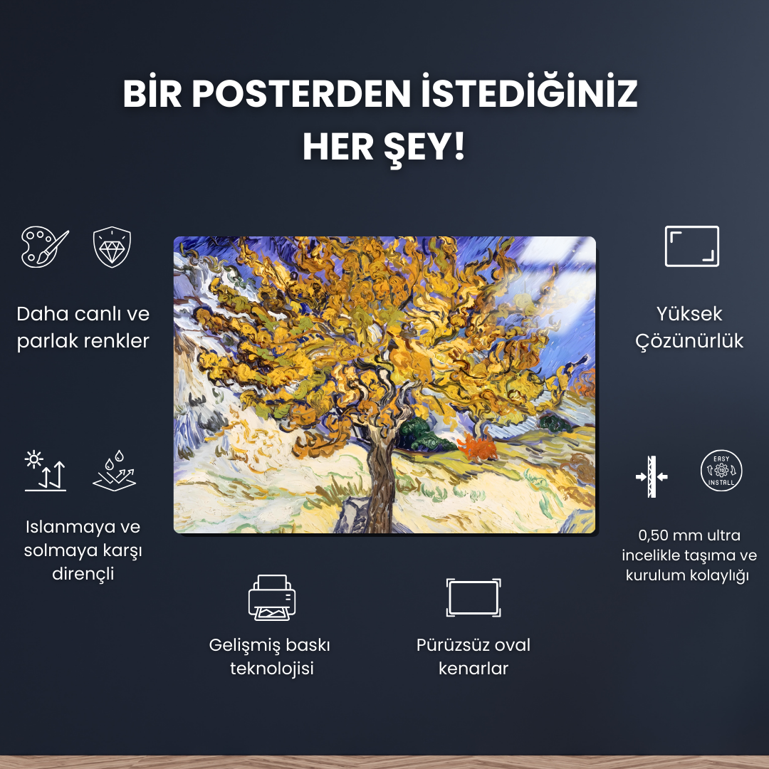 Dut Ağacı (The Mulberry Tree) - Vincent van Gogh - Metal Poster & Tablo