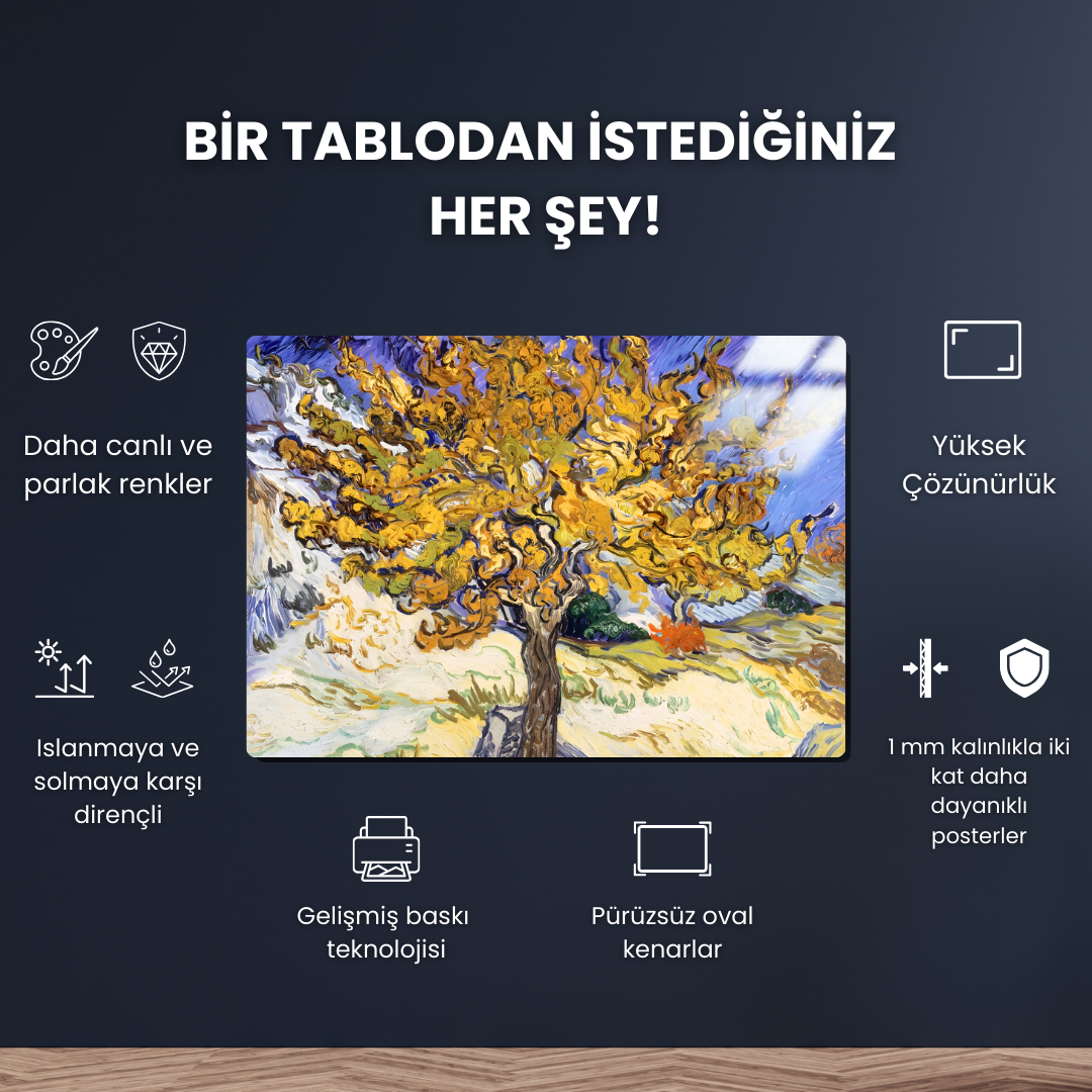 Dut Ağacı (The Mulberry Tree) - Vincent van Gogh - Metal Poster & Tablo