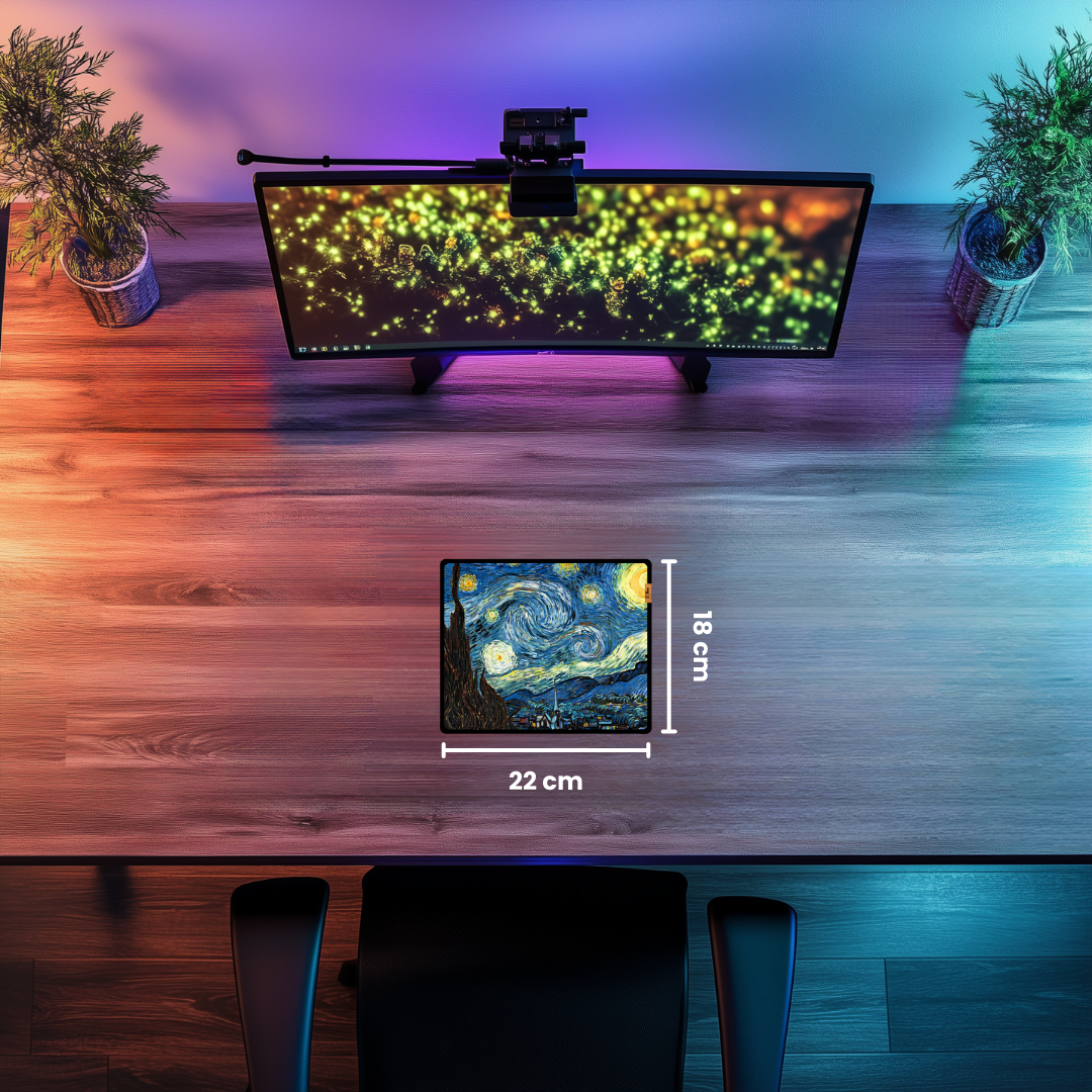 Yıldızlı Gece (The Starry Night) - Vincent van Gogh - Mouse Pad & Masa Matı