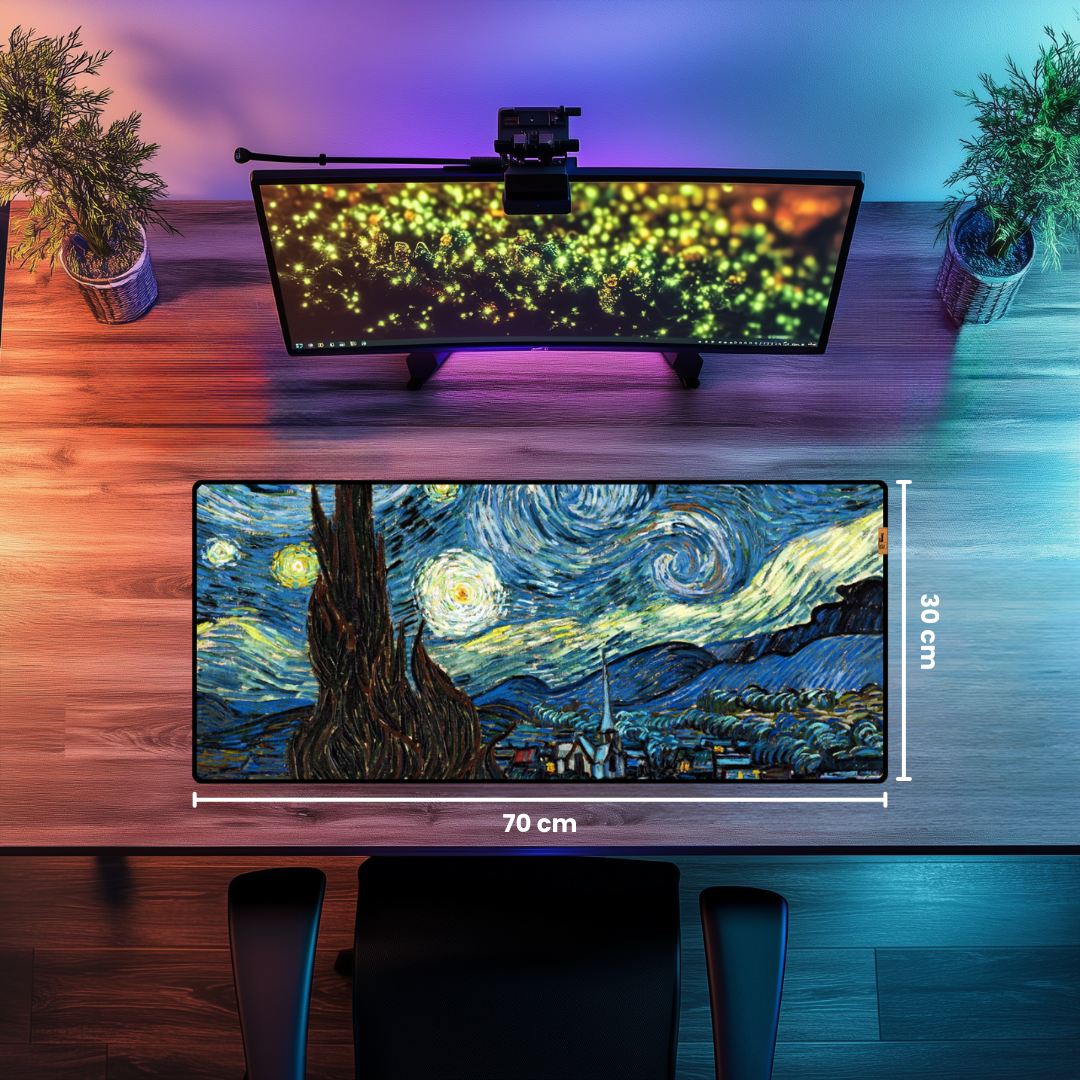 Yıldızlı Gece (The Starry Night) - Vincent van Gogh - Mouse Pad & Masa Matı