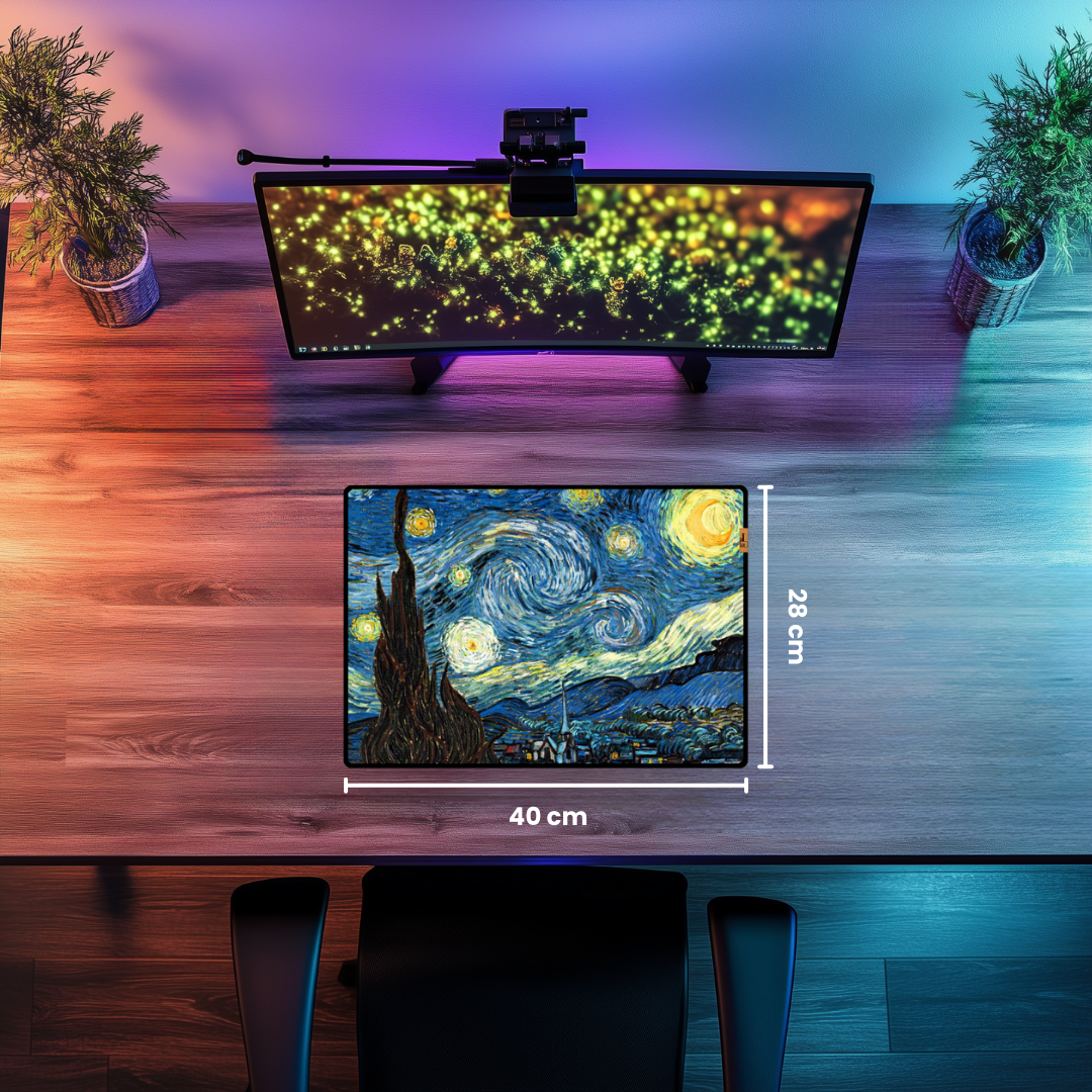 Yıldızlı Gece (The Starry Night) - Vincent van Gogh - Mouse Pad & Masa Matı