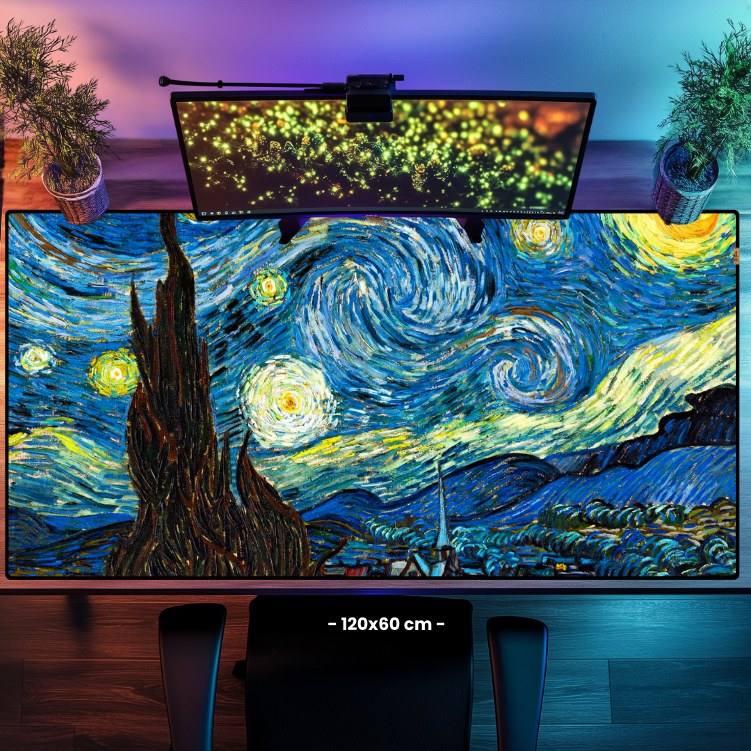 Yıldızlı Gece (The Starry Night) - Vincent van Gogh - Mouse Pad & Masa Matı