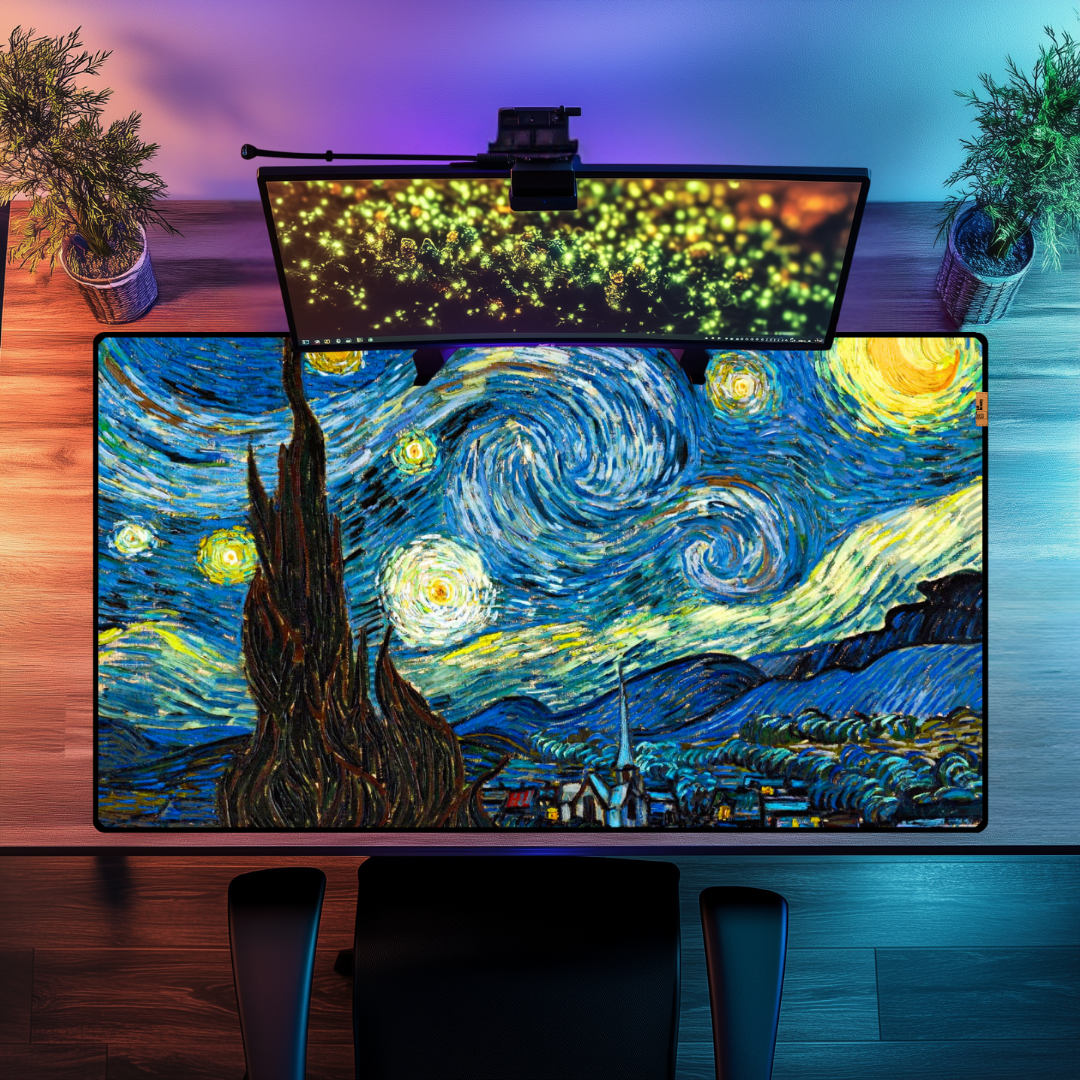 Yıldızlı Gece (The Starry Night) - Vincent van Gogh - Mouse Pad & Masa Matı