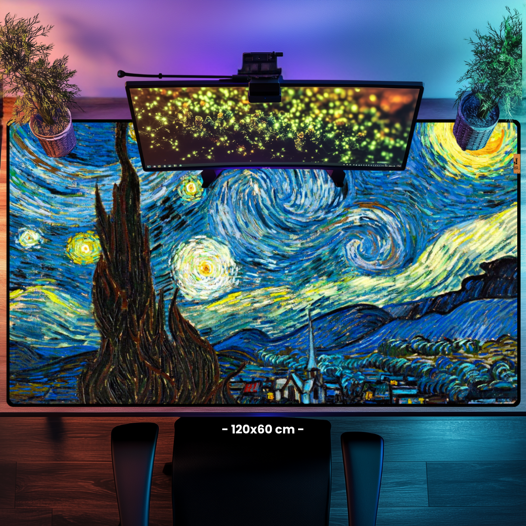 Yıldızlı Gece (The Starry Night) - Vincent van Gogh - Mouse Pad & Masa Matı