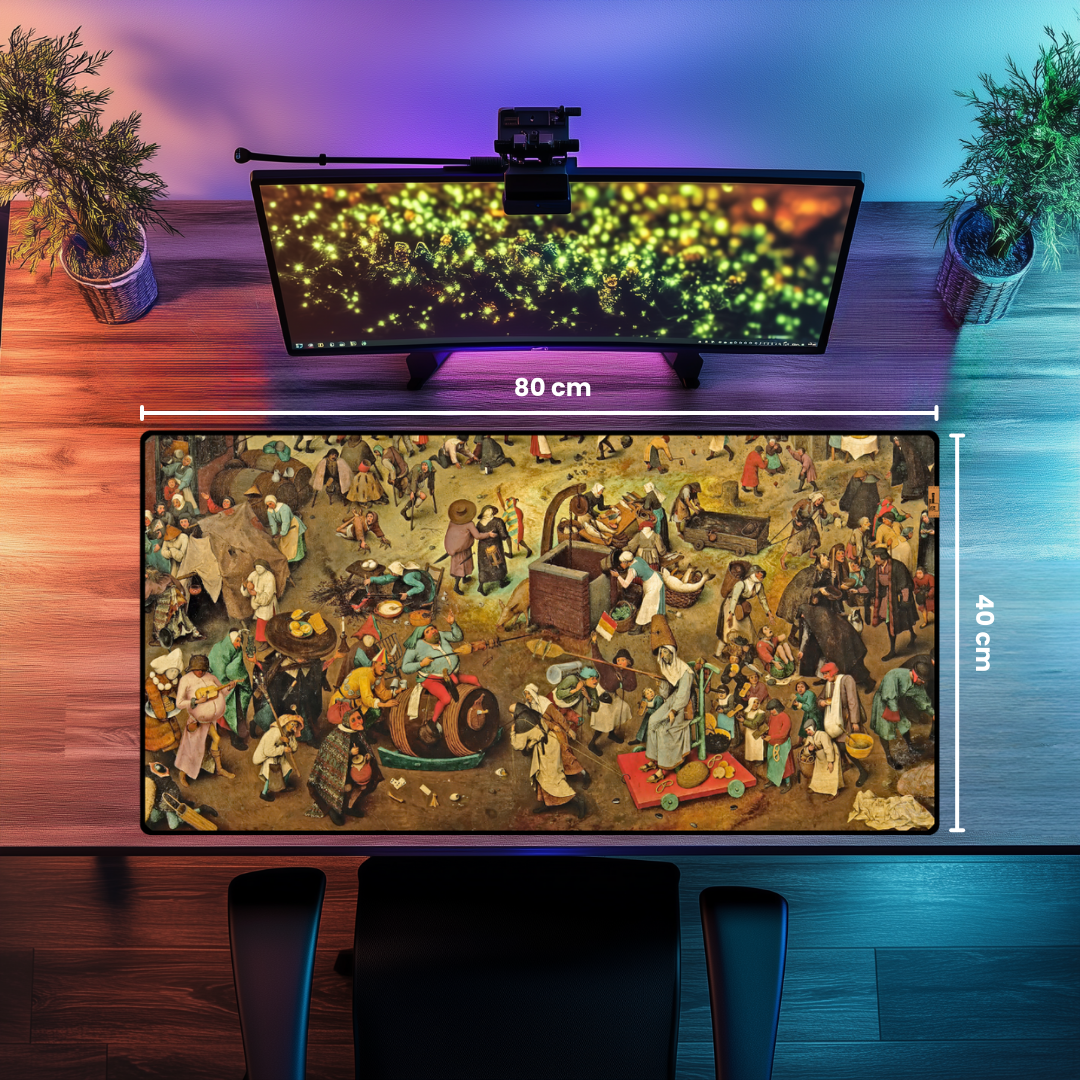 Karnaval ve Perhiz Arasındaki Savaş (The Fight Between Carnival and Lent) - Pieter Bruegel the Elder - Mouse Pad & Masa Matı