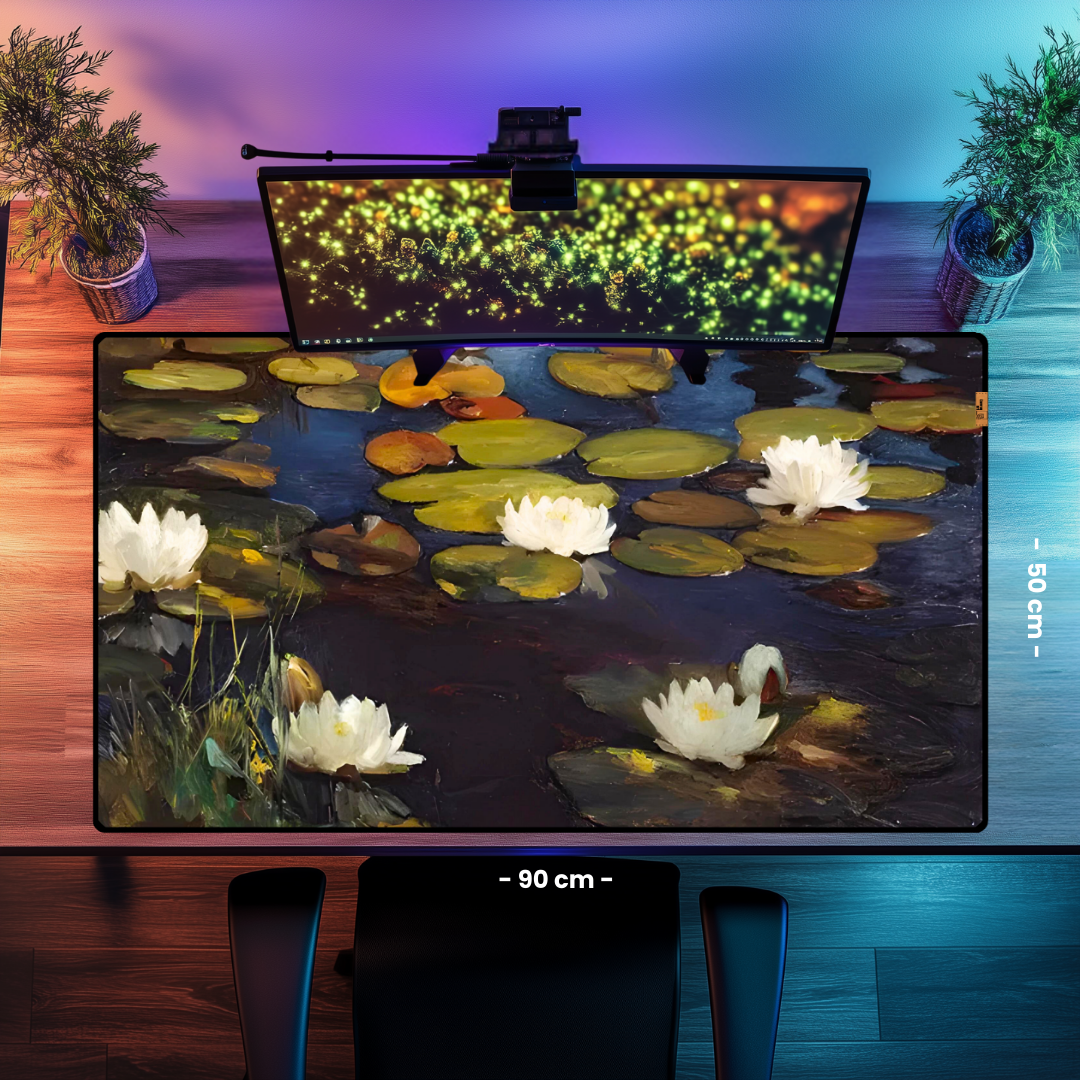 Nilüferler (Water Lilies) - Albert Edelfelt - Mouse Pad & Masa Matı