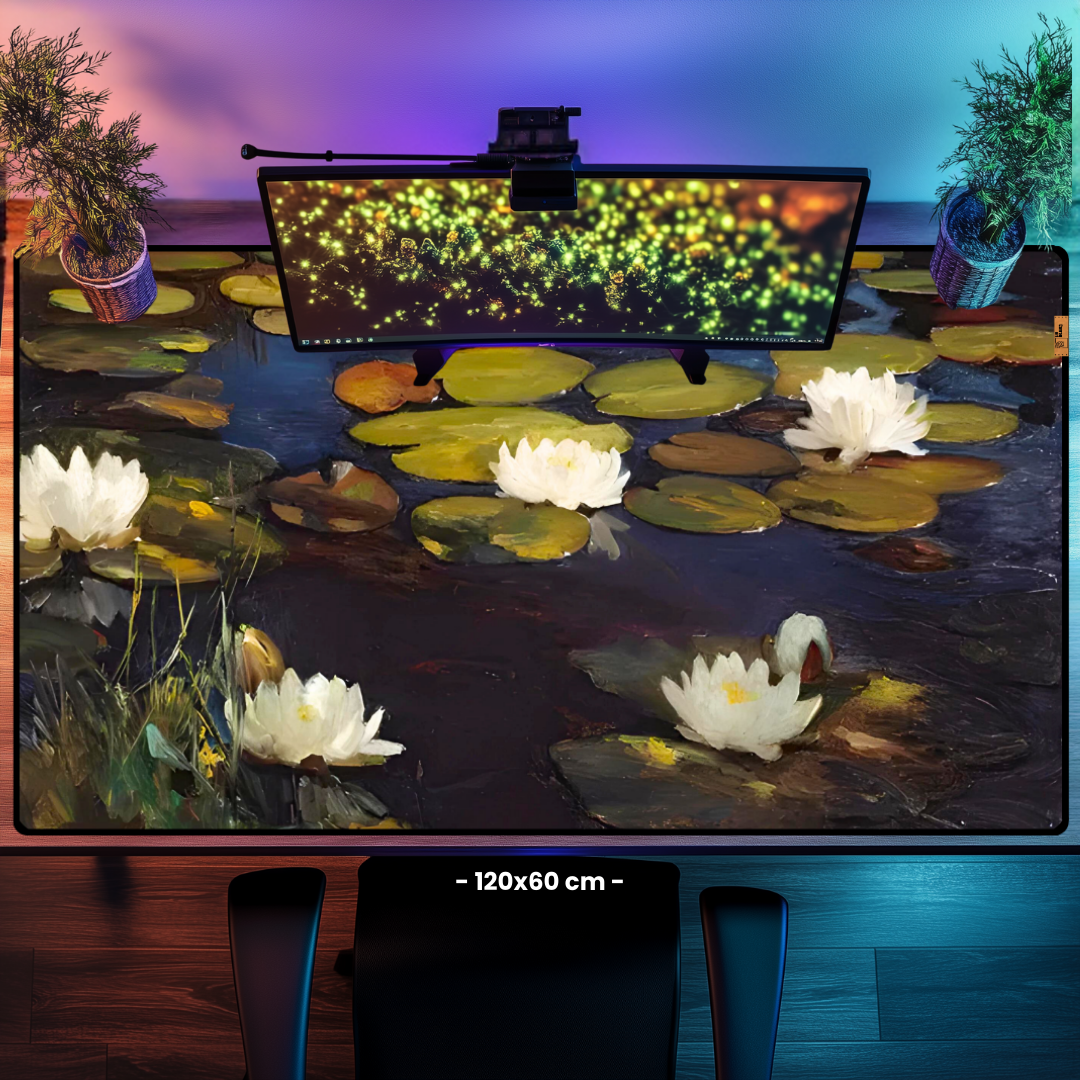 Nilüferler (Water Lilies) - Albert Edelfelt - Mouse Pad & Masa Matı