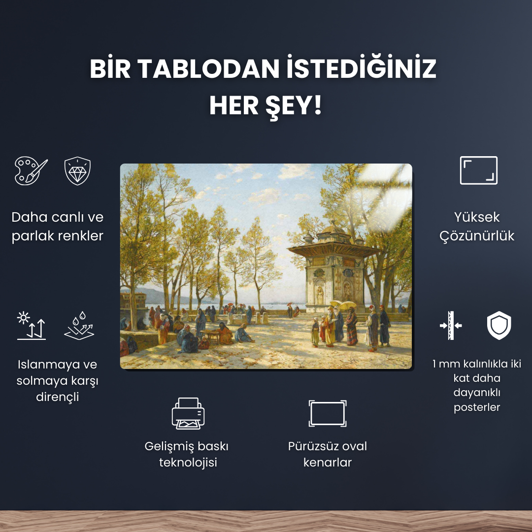 İstanbul - Hermann David Salomon Corrodi - Metal Poster & Tablo