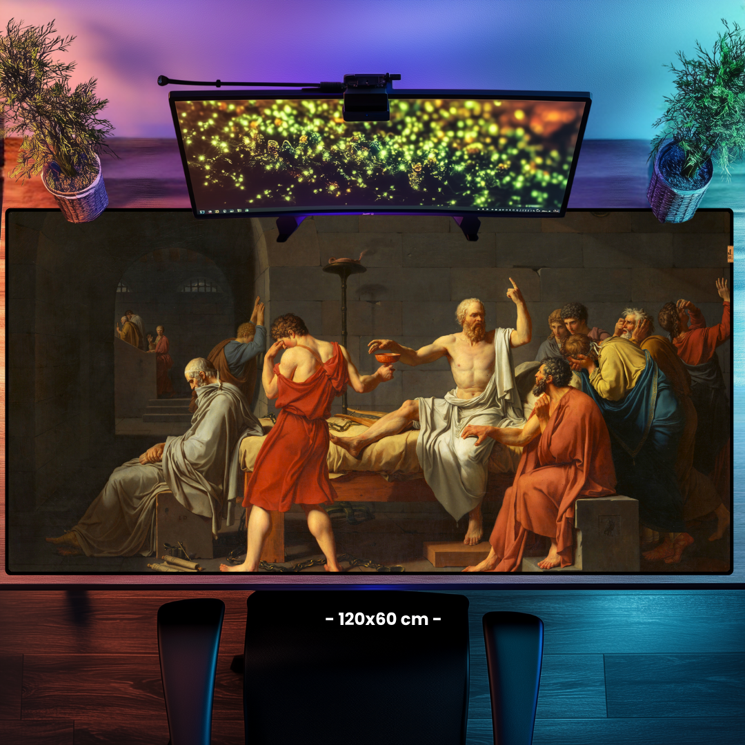 Sokrates'in Ölümü (The Death of Socrates) - Jacques-Louis David - Mouse Pad & Masa Matı