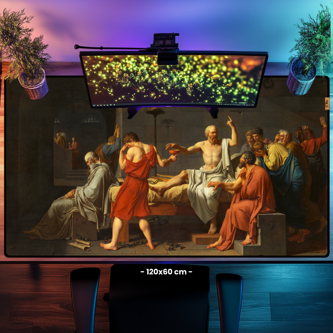 Sokrates'in Ölümü (The Death of Socrates) - Jacques-Louis David - Mouse Pad & Masa Matı