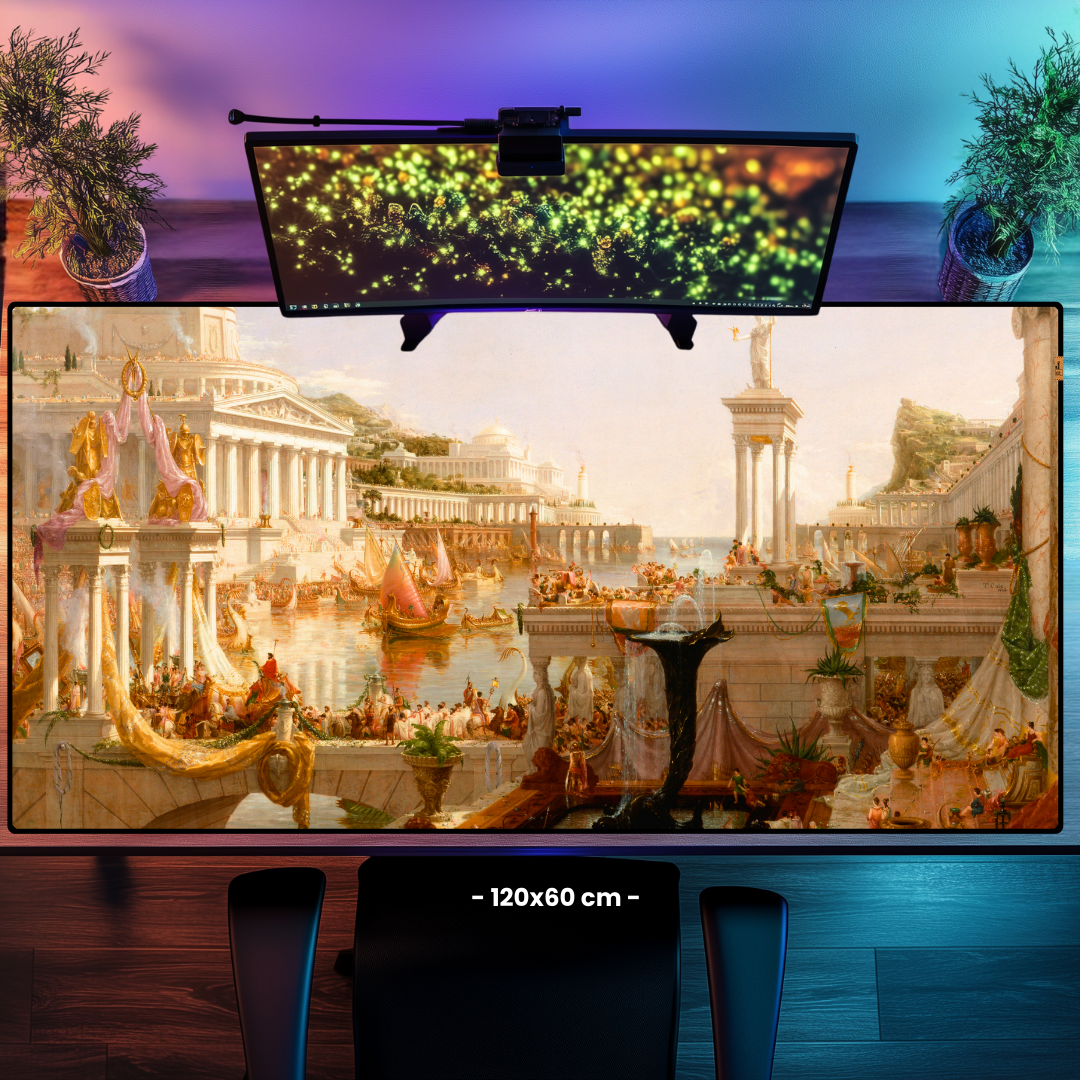 İmparatorluğun Rotası Tüketim (The Course of the Empire The Consummation) - Cole Thomas - Mouse Pad & Masa Matı