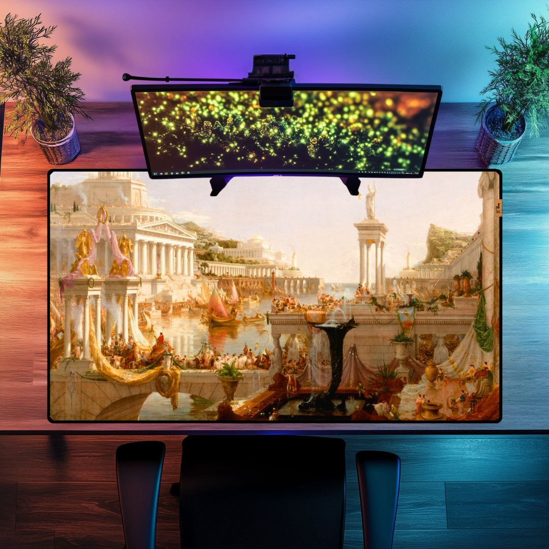 İmparatorluğun Rotası Tüketim (The Course of the Empire The Consummation) - Cole Thomas - Mouse Pad & Masa Matı