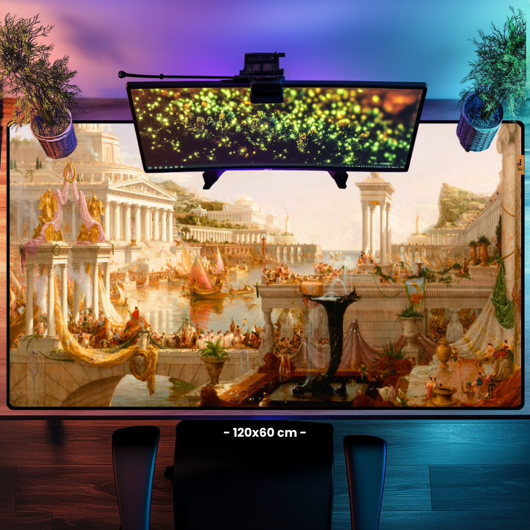 İmparatorluğun Rotası Tüketim (The Course of the Empire The Consummation) - Cole Thomas - Mouse Pad & Masa Matı