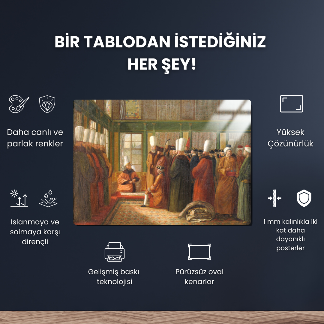 Fransa'nın İstanbul Büyükelçisi (Ambassador of France Constantinople) - Antoine de Favray - Metal Poster & Tablo - Cavron art