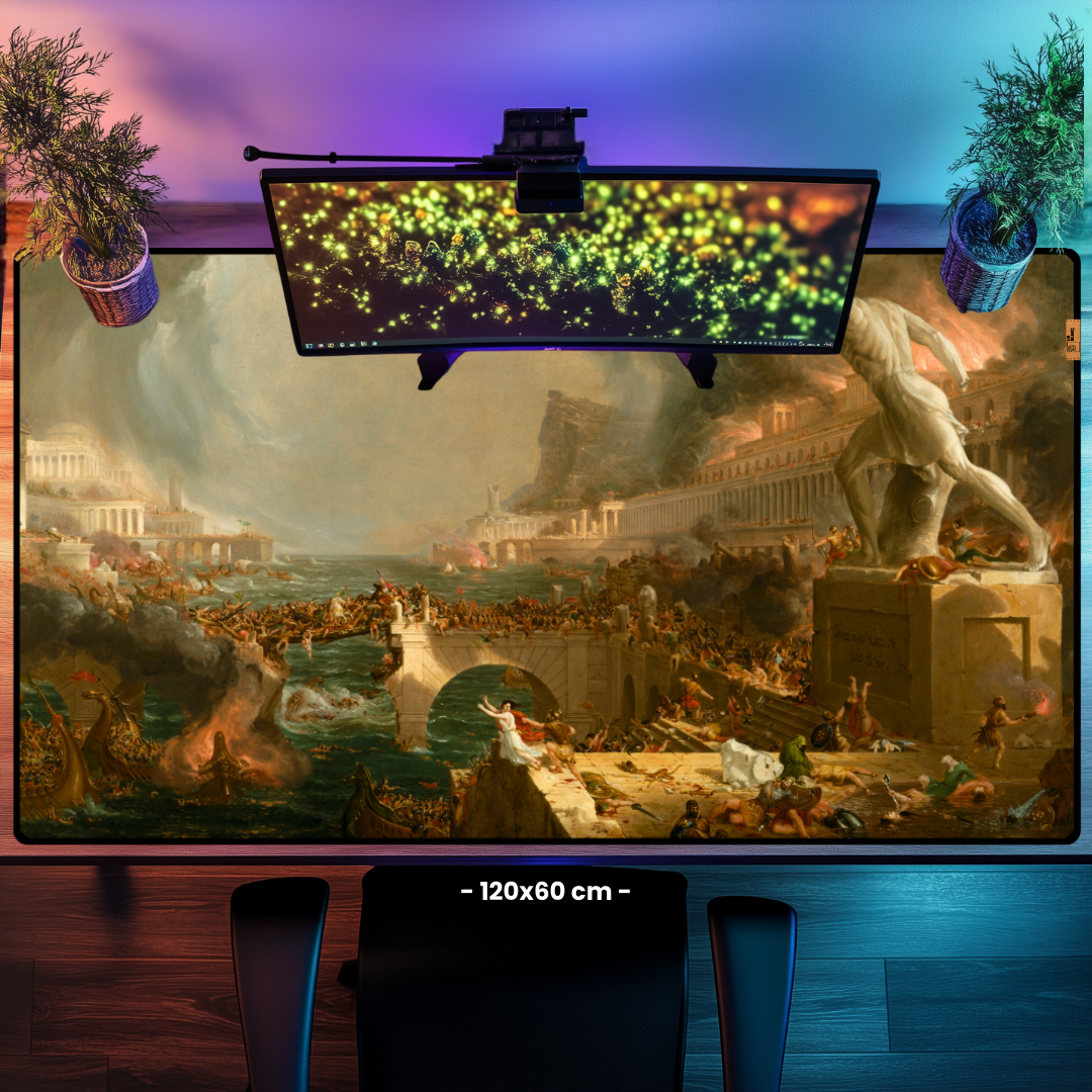 İmparatorluğun Rotası Yıkım (The Course of Empire Destruction) - Cole Thomas - Mouse Pad & Masa Matı