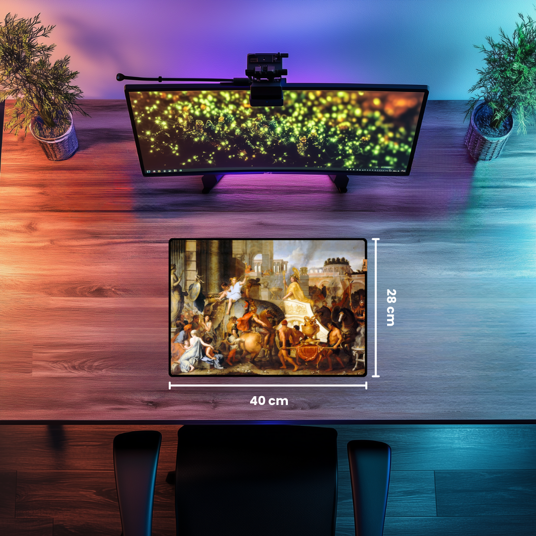 İskender'in Babil'e Girişi (Entry of Alexander into Babylon) - Charles Le Brun - Mouse Pad & Masa Matı