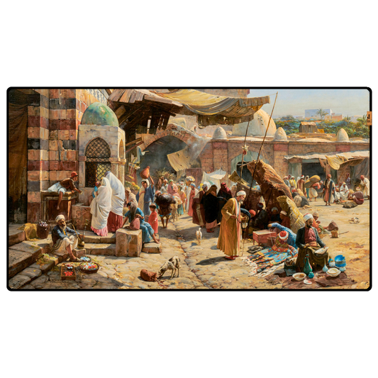 Yafa'da Pazar Yeri (Market in Jaffa) - Gustav Bauernfeind - Mouse Pad & Masa Matı
