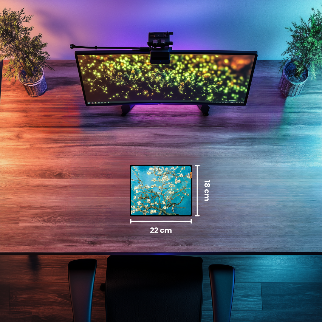 Çiçek Açan Badem Ağacı (Almond Blossoms) - Vincent van Gogh - Mouse Pad & Masa Matı