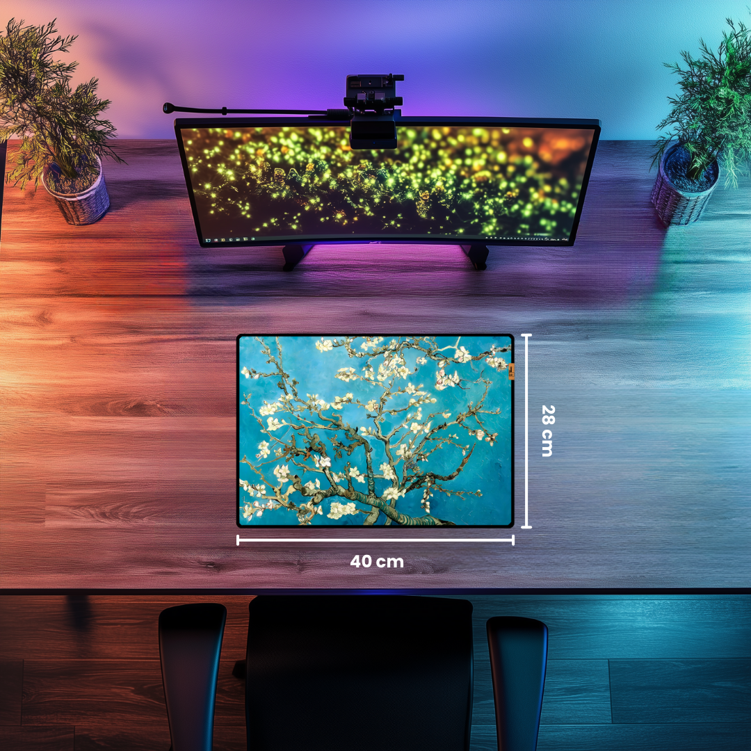 Çiçek Açan Badem Ağacı (Almond Blossoms) - Vincent van Gogh - Mouse Pad & Masa Matı