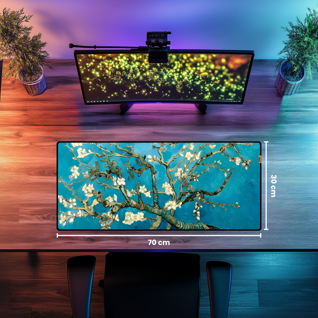 Çiçek Açan Badem Ağacı (Almond Blossoms) - Vincent van Gogh - Mouse Pad & Masa Matı