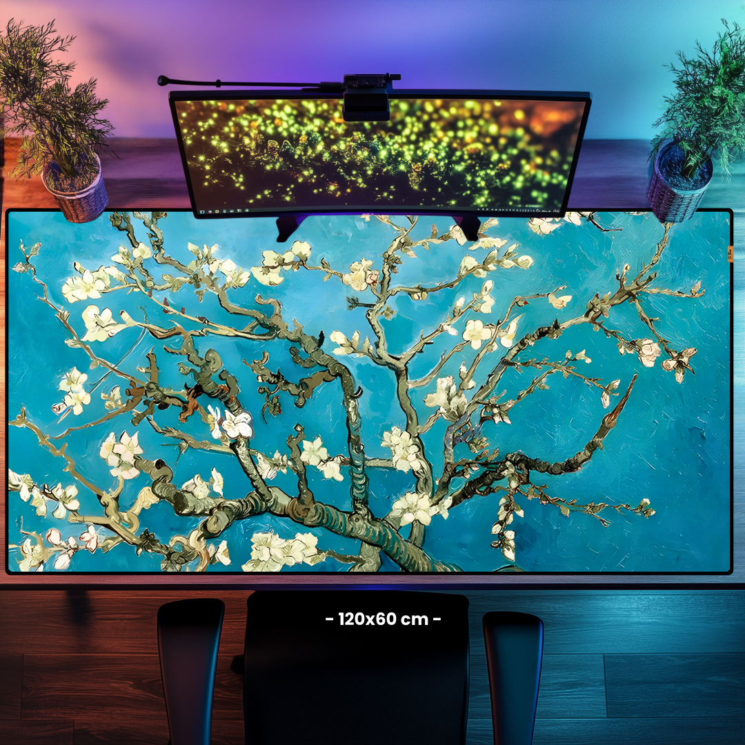 Çiçek Açan Badem Ağacı (Almond Blossoms) - Vincent van Gogh - Mouse Pad & Masa Matı