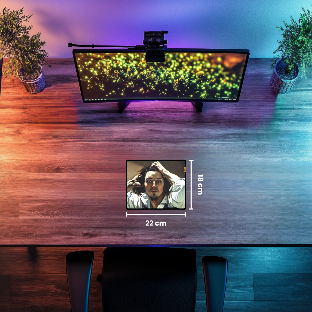 Umutsuz Adam (The Desperate Man) - Gustave Courbet - Mouse Pad & Masa Matı