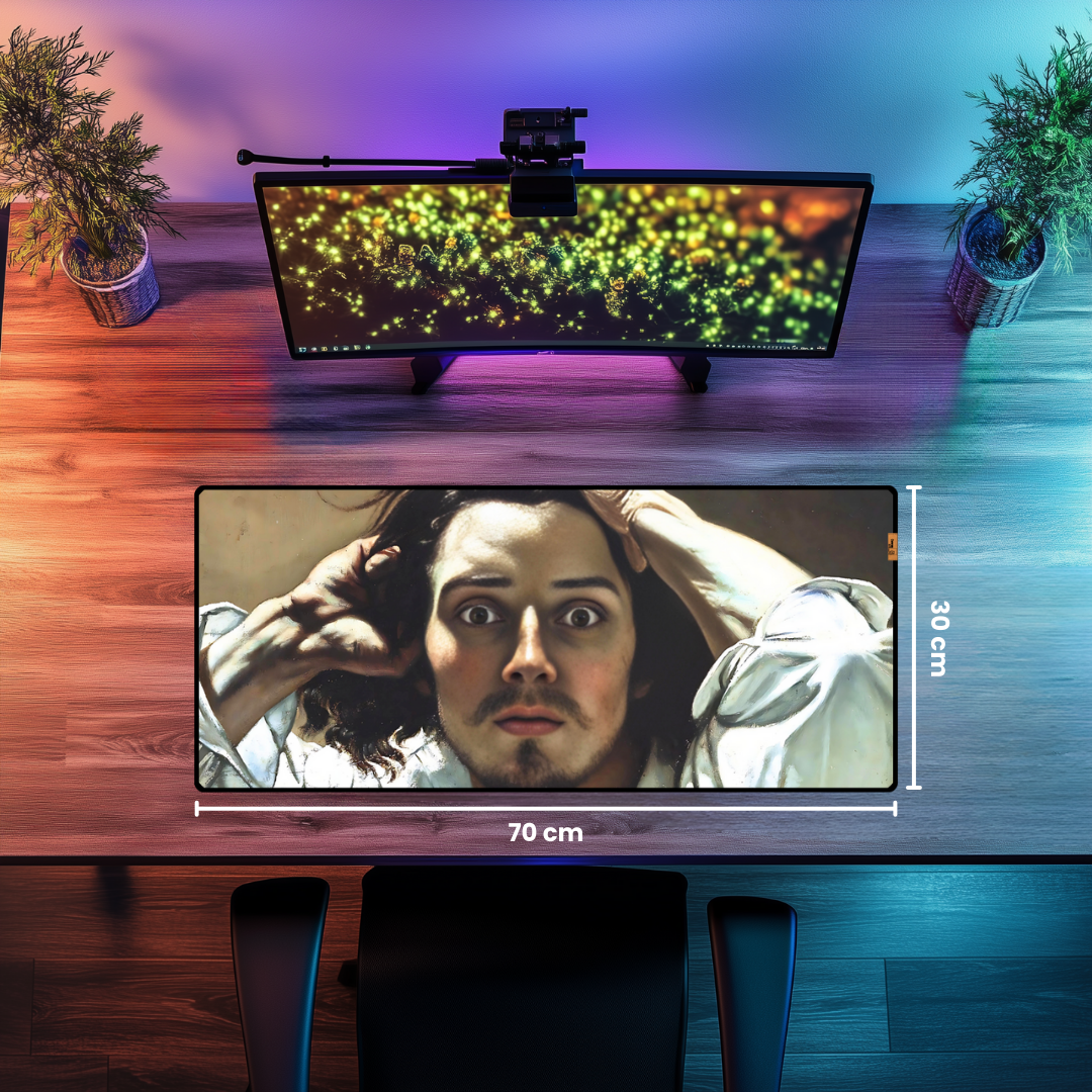 Umutsuz Adam (The Desperate Man) - Gustave Courbet - Mouse Pad & Masa Matı