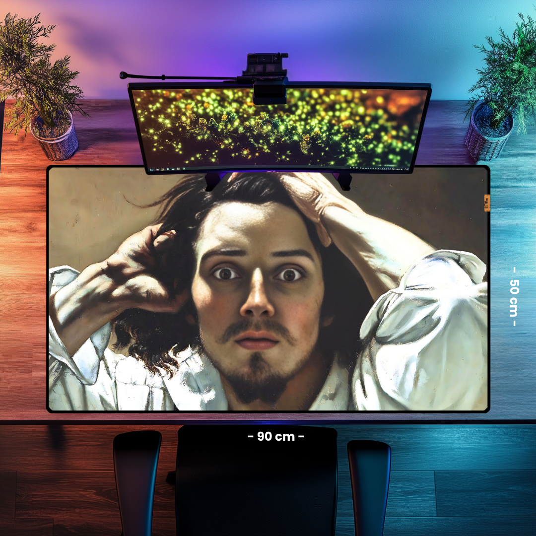 Umutsuz Adam (The Desperate Man) - Gustave Courbet - Mouse Pad & Masa Matı