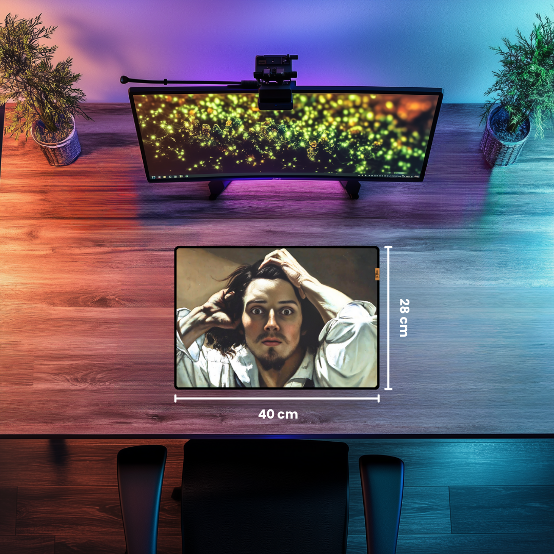 Umutsuz Adam (The Desperate Man) - Gustave Courbet - Mouse Pad & Masa Matı
