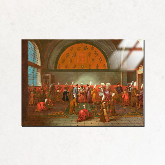 Büyükelçi Cornelis Calkoen Onuruna Verilen Yemek (The Meal in Honour of Ambassador Cornelis Calkoen) - Jean Baptiste Vanmour - Metal Poster & Tablo