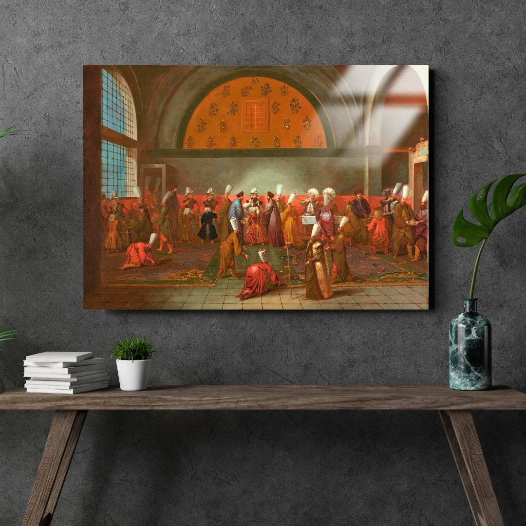 Büyükelçi Cornelis Calkoen Onuruna Verilen Yemek (The Meal in Honour of Ambassador Cornelis Calkoen) - Jean Baptiste Vanmour - Metal Poster & Tablo
