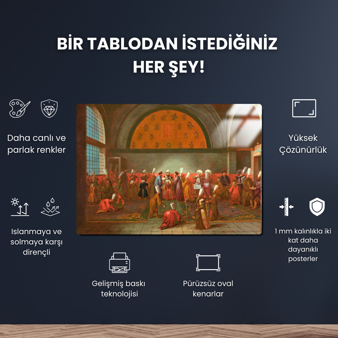 Büyükelçi Cornelis Calkoen Onuruna Verilen Yemek (The Meal in Honour of Ambassador Cornelis Calkoen) - Jean Baptiste Vanmour - Metal Poster & Tablo