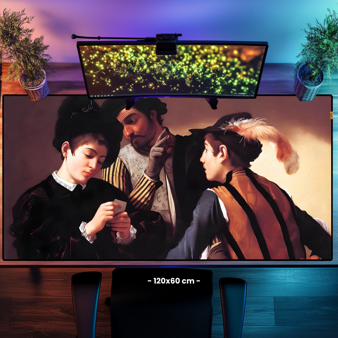 Hilekarlar (The Cardsharps) - Caravaggio - Mouse Pad & Masa Matı