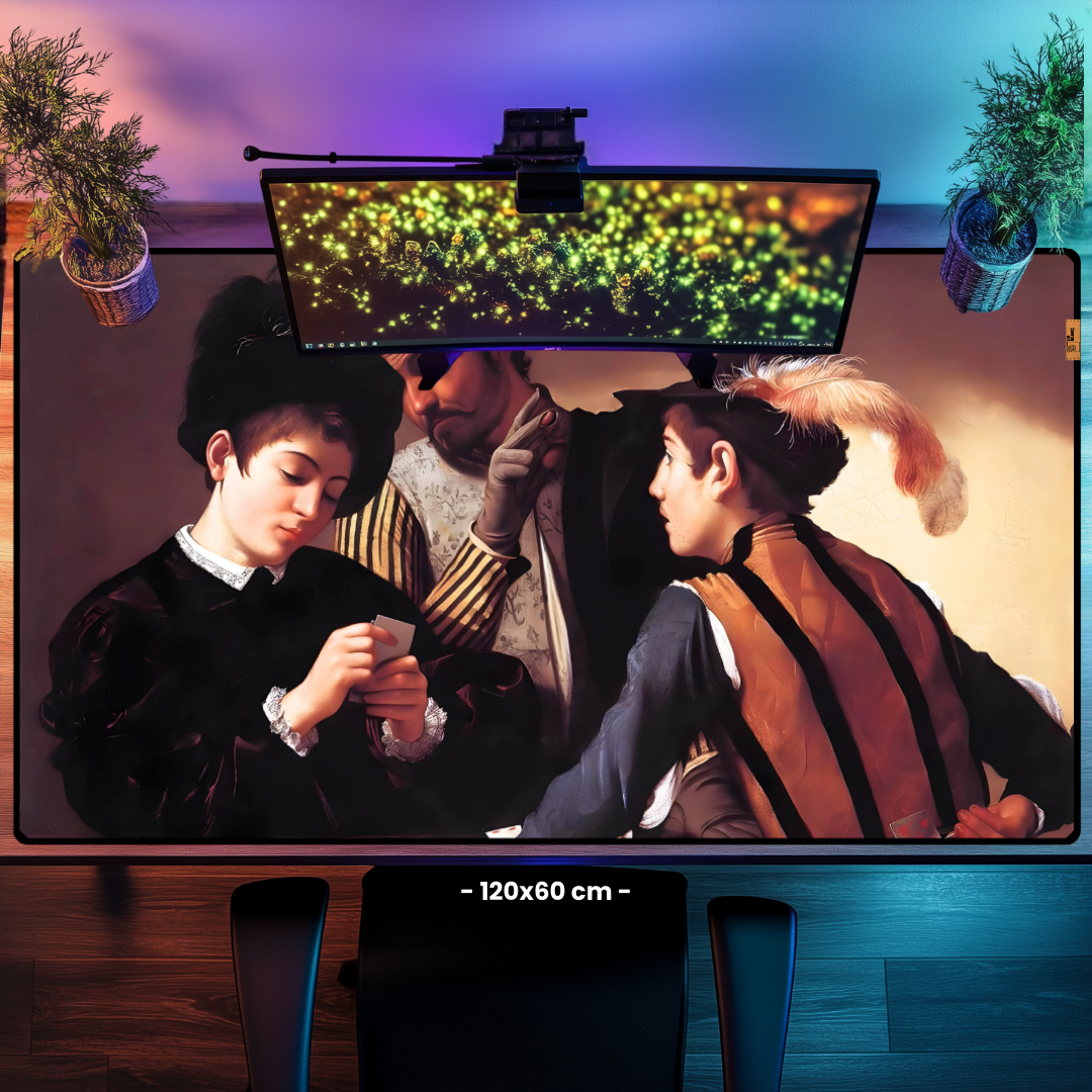 Hilekarlar (The Cardsharps) - Caravaggio - Mouse Pad & Masa Matı