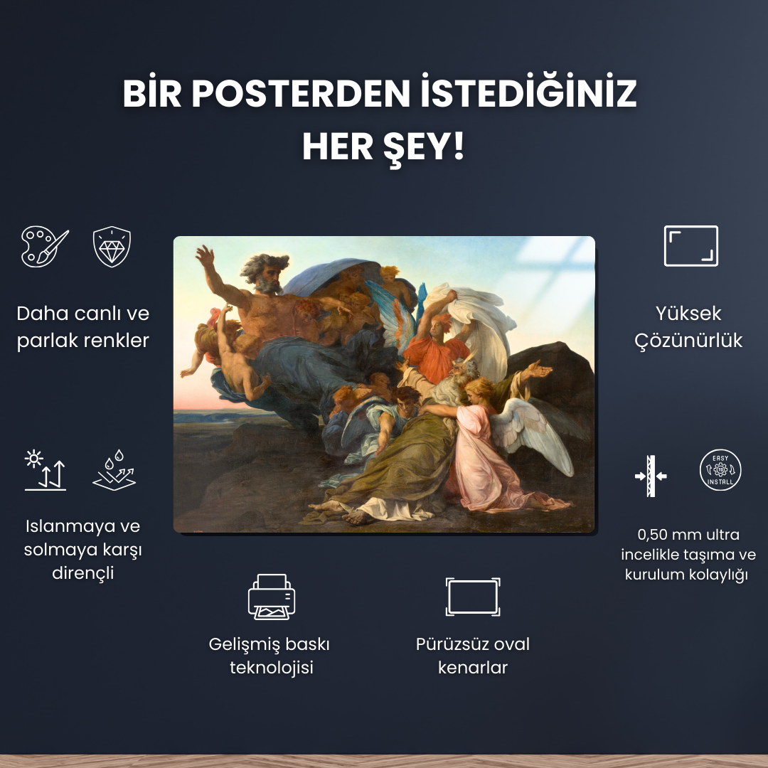 Musa'nın Ölümü (Death of Moses) - Alexandre Cabanel - Metal Poster & Tablo - Cavron art