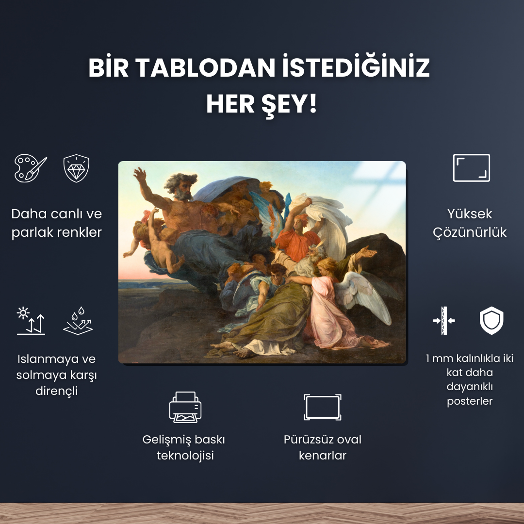 Musa'nın Ölümü (Death of Moses) - Alexandre Cabanel - Metal Poster & Tablo - Cavron art