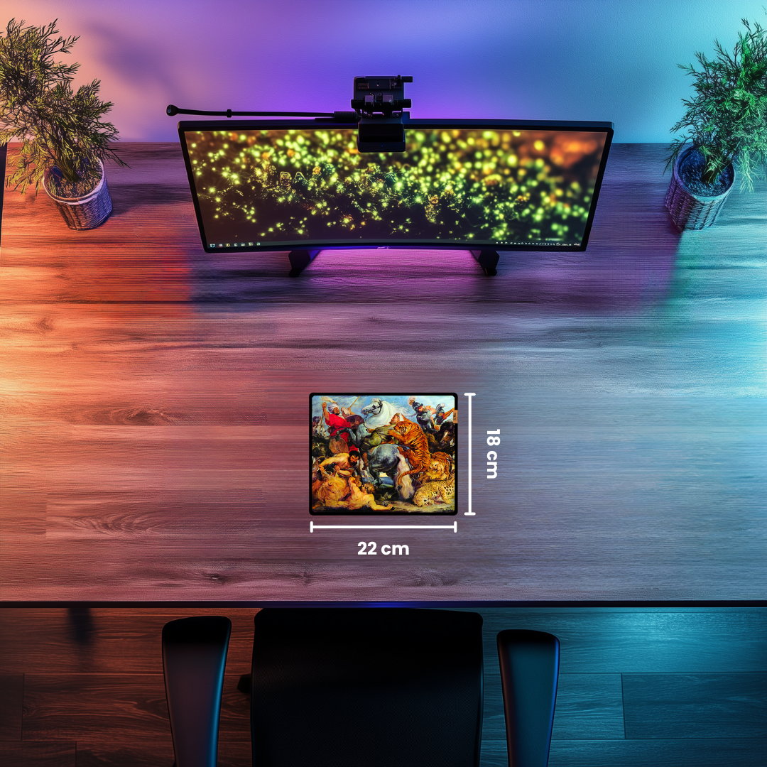 Kaplan Avı (The Tiger Hunt) - Peter Paul Rubens - Mouse Pad & Masa Matı