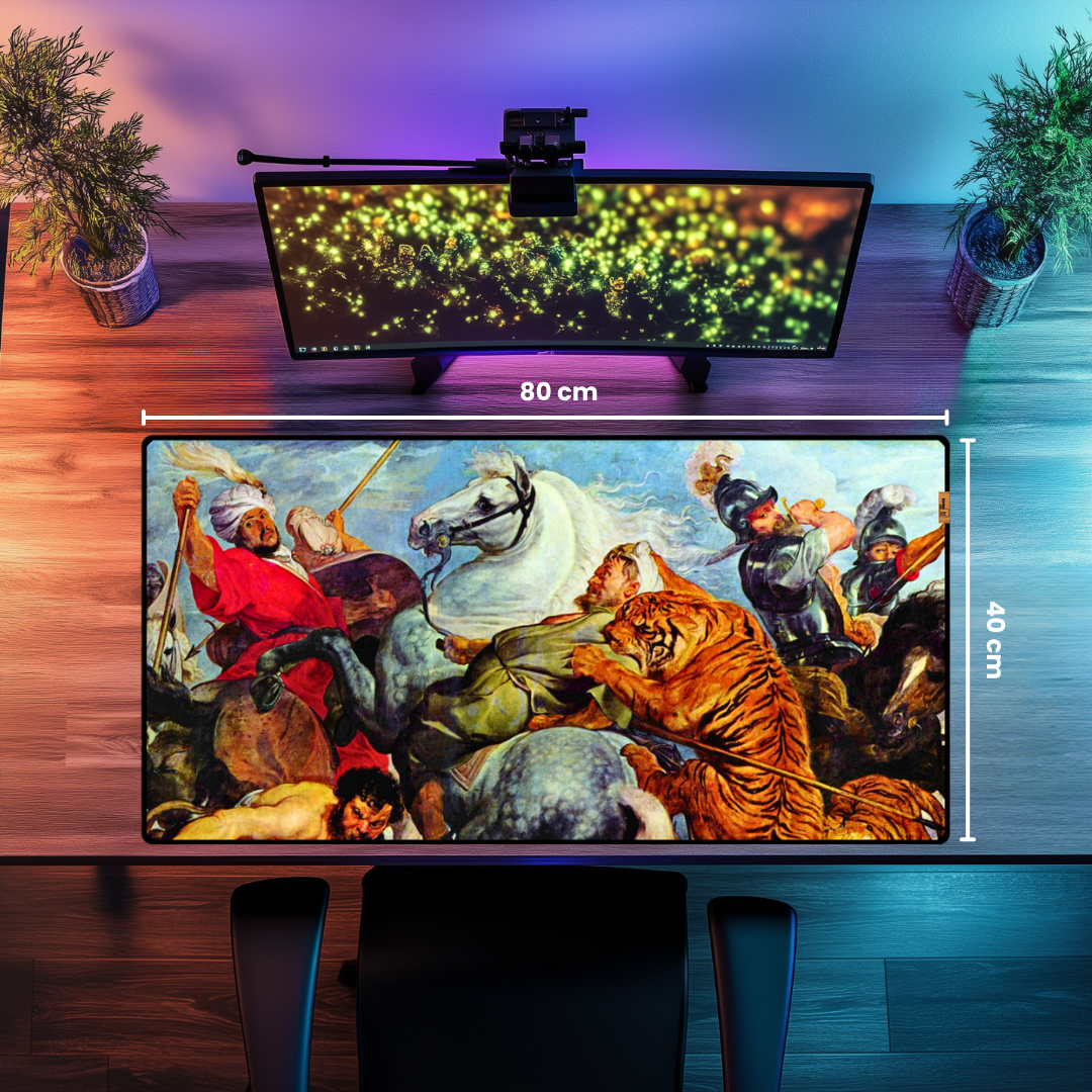 Kaplan Avı (The Tiger Hunt) - Peter Paul Rubens - Mouse Pad & Masa Matı